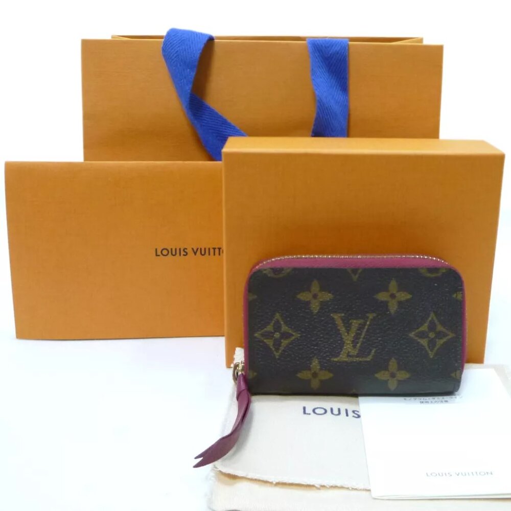 Auth LOUIS VUITTON Zippy Multicartes Monogram Fuchsia M61299 Monogram #36635849